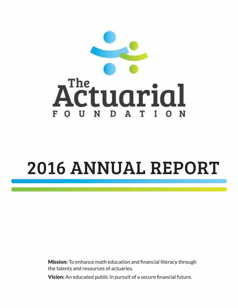 Annual Reports The Actuarial Foundation