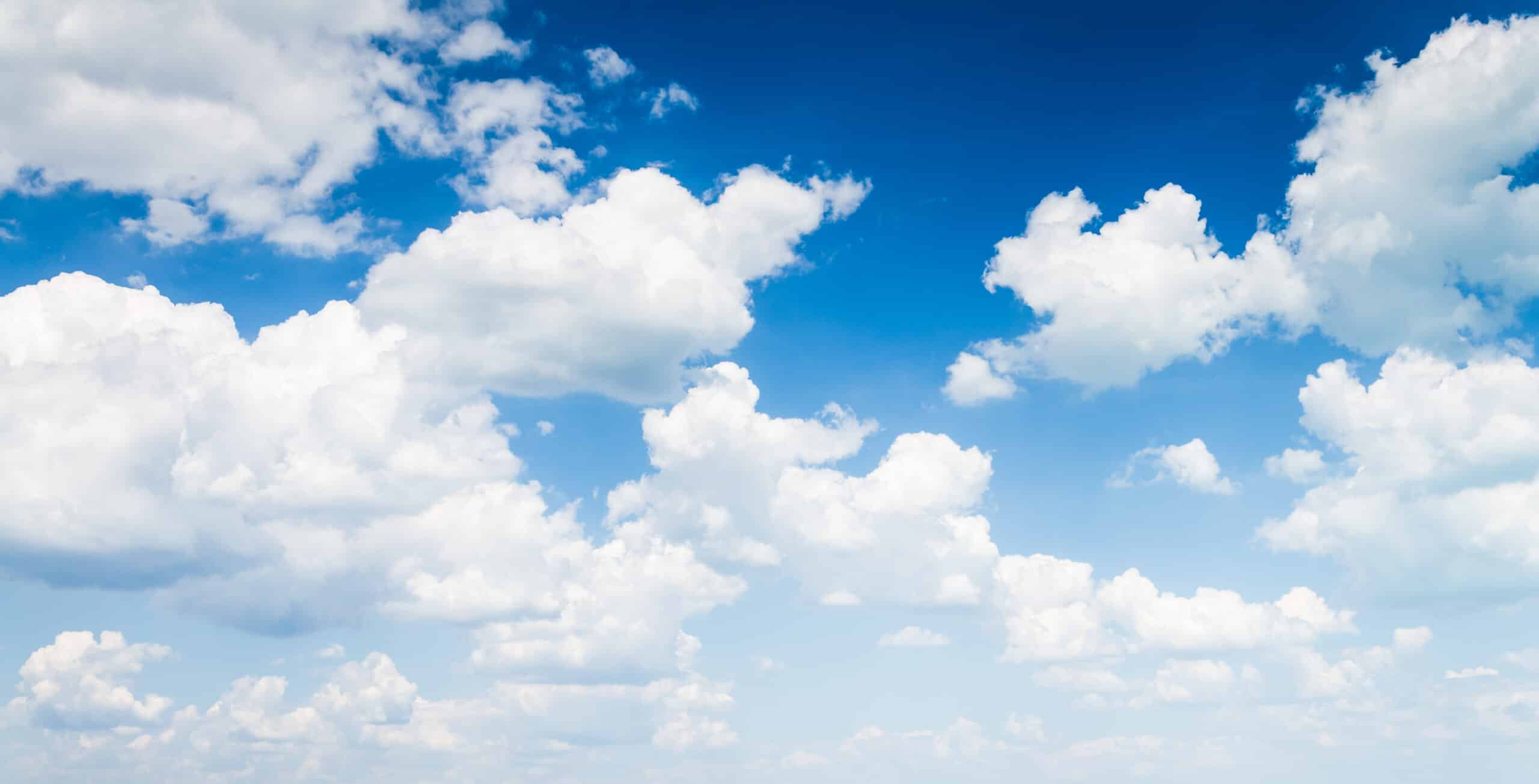 blue sky with cloud closeup